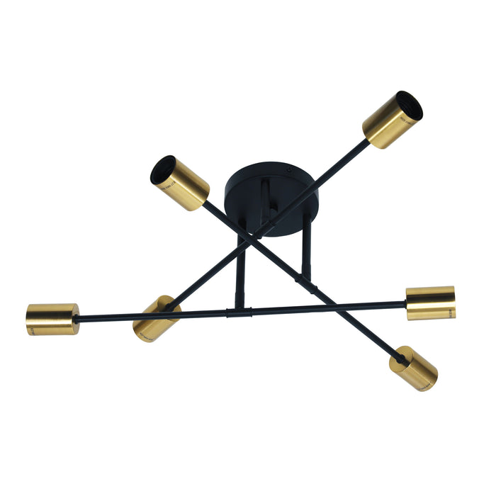 Muna.6 Black + Satin Brass Lamp