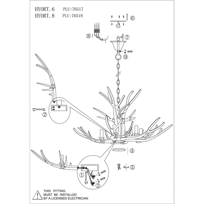 Hyort 8 Light Kd Version Pendant