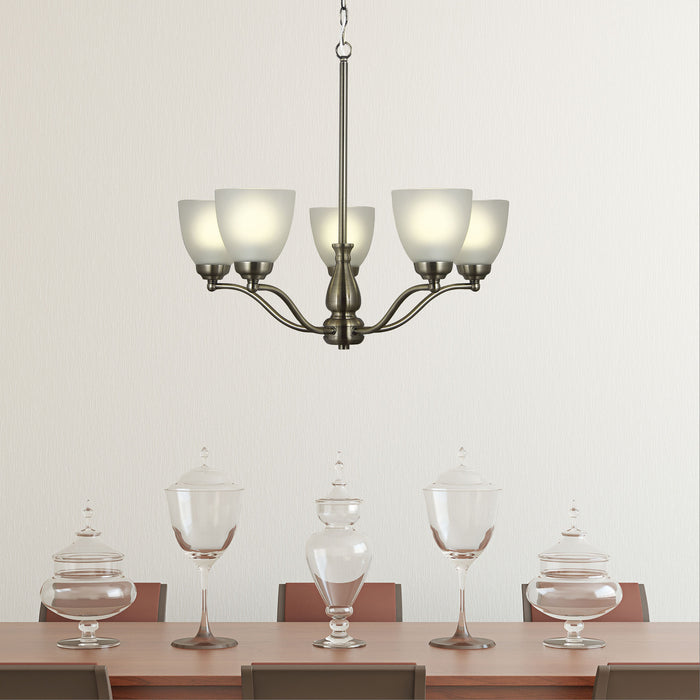 Rochester 5Lt Antique Brass Pendant
