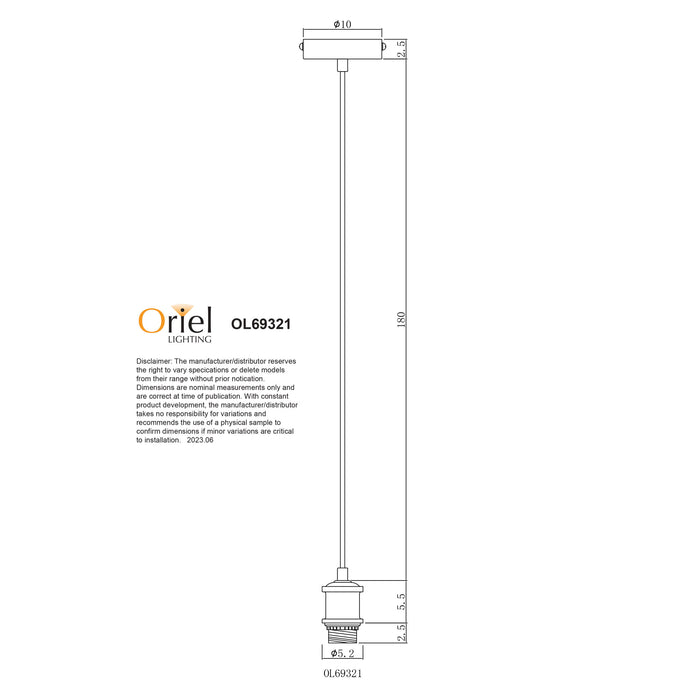 Albany Cord Chrome Light