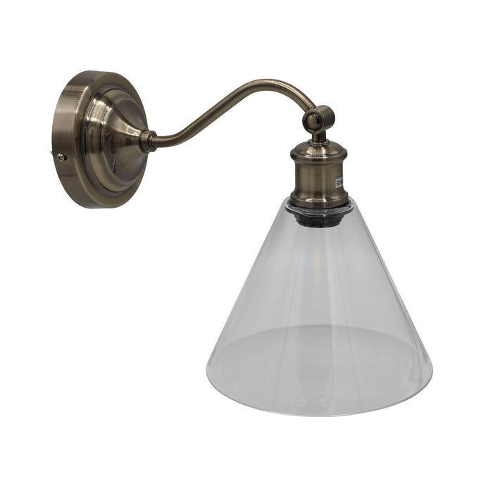 Abby Antique Brass Wall Light