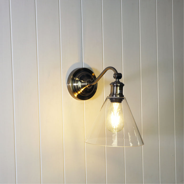 Abby Antique Brass Wall Light