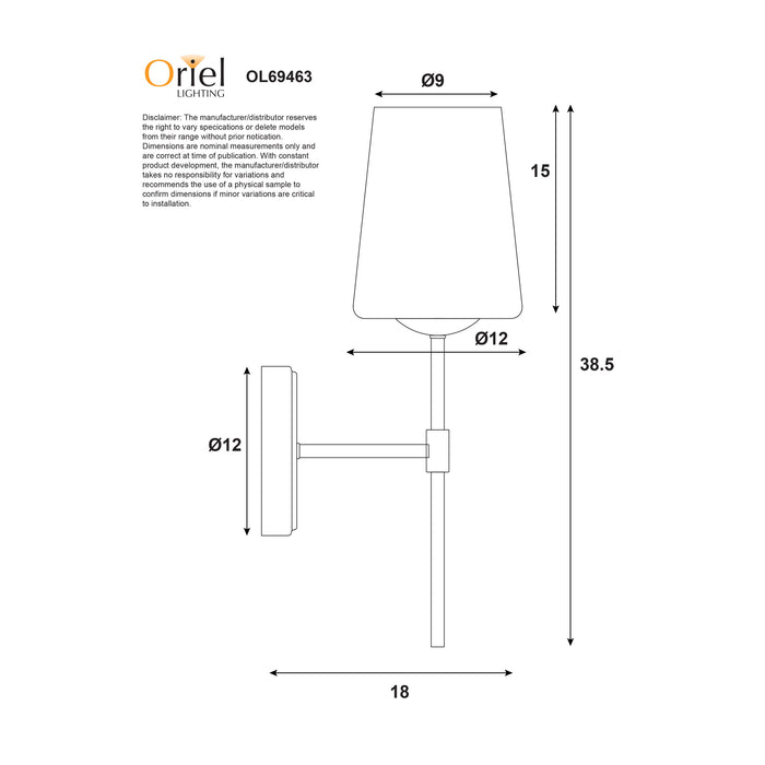 Kinbury Satin Brass Wall Light