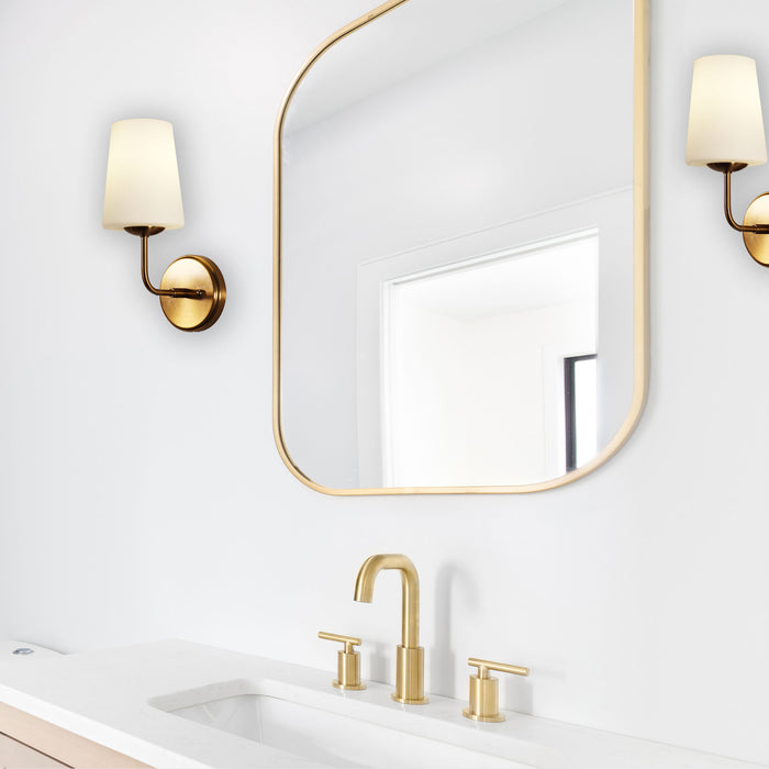 Hopley Satin Brass Wall Light