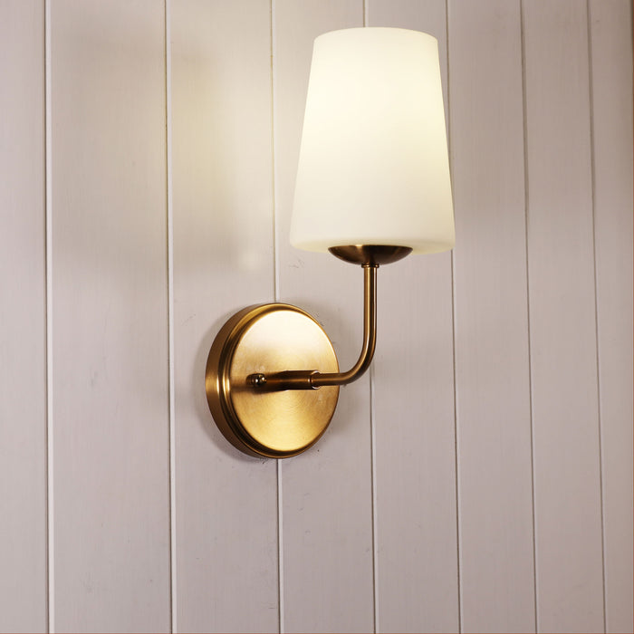 Hopley Satin Brass Wall Light