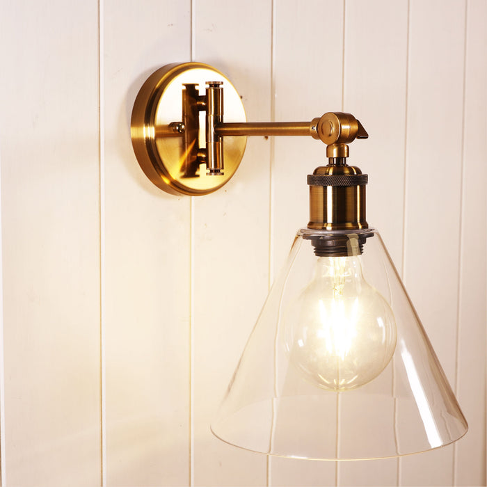 Heath Satin Brass Wall Light