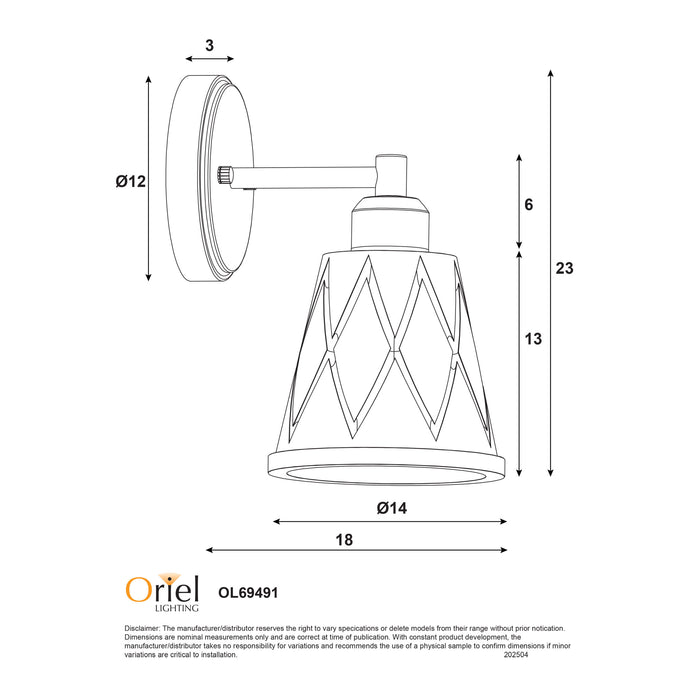 Dram Wall Light Amber