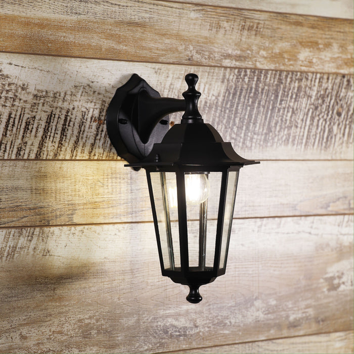 Ascot Down Black Wall Light