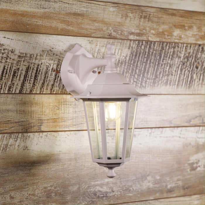Ascot Down White Wall Light