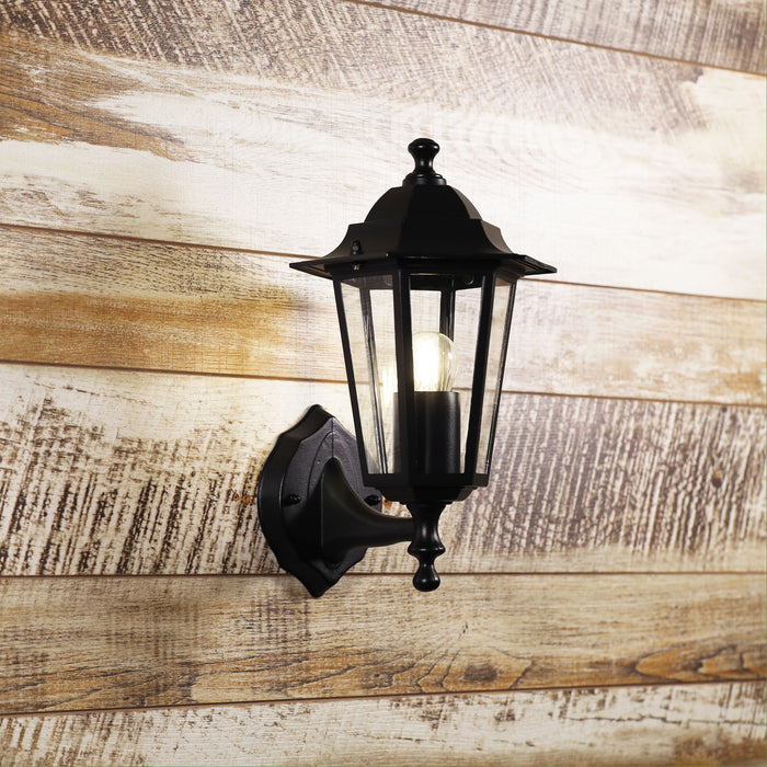 Ascot Up Black Wall Light