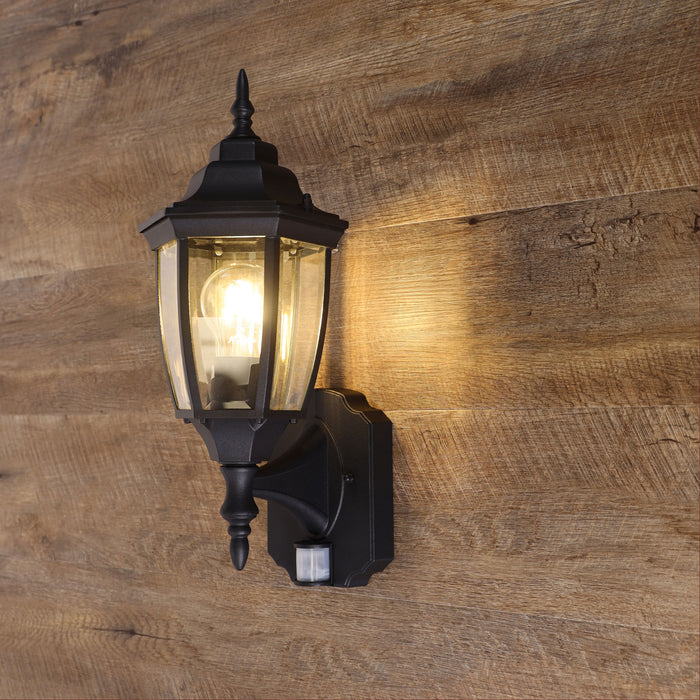 Highgate Sensor Black Wall Light