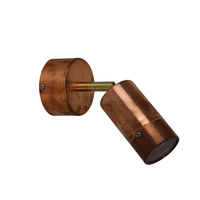 Comma Adjustable Copper Outdoor Spotlight