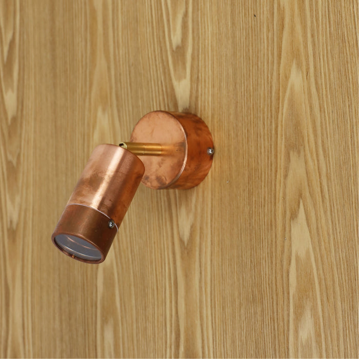 Comma Adjustable Copper Outdoor Spotlight