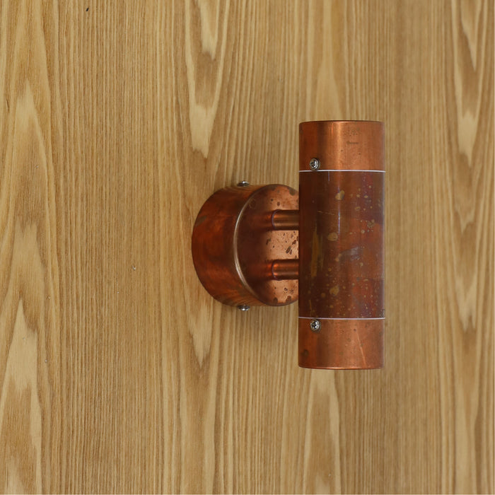 Comma 2 Light Copper Wall Light