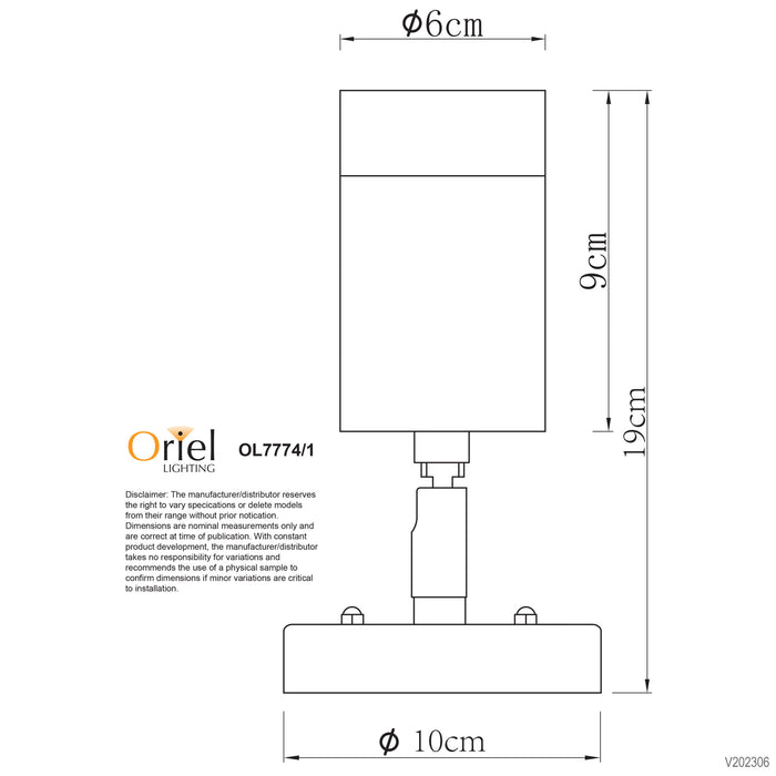 Zeta Single Stainless Steel Spotlight