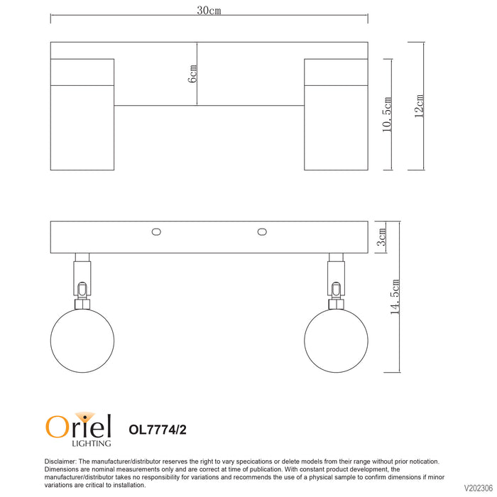 Zeta Double Stainless Steel Spotlight