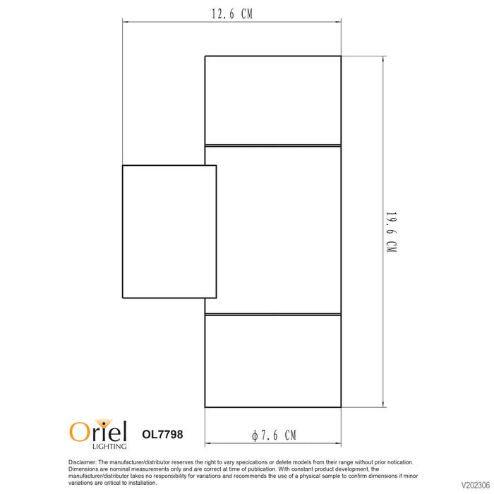 Latitude Black Wall Light