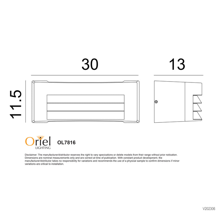 Visor White Wall Light