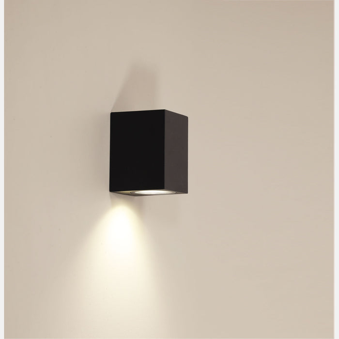 Atlas Down Black Wall Light