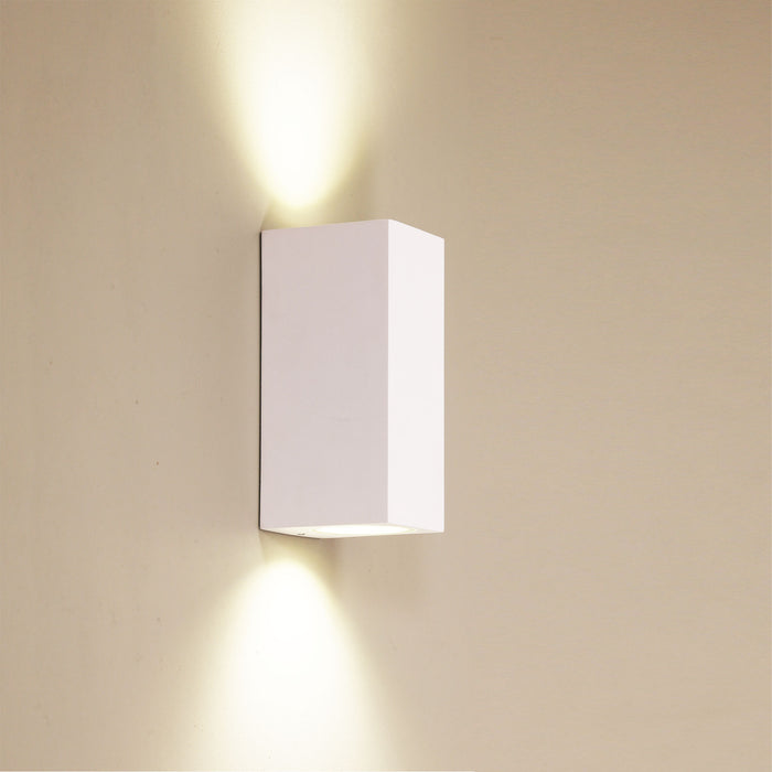 Atlas Twin White Wall Light