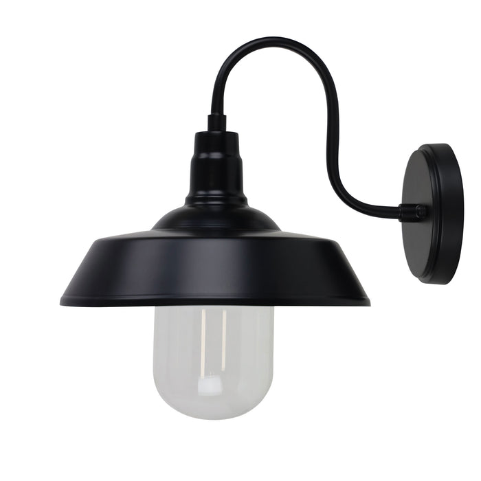 Hudson Black Wall Light