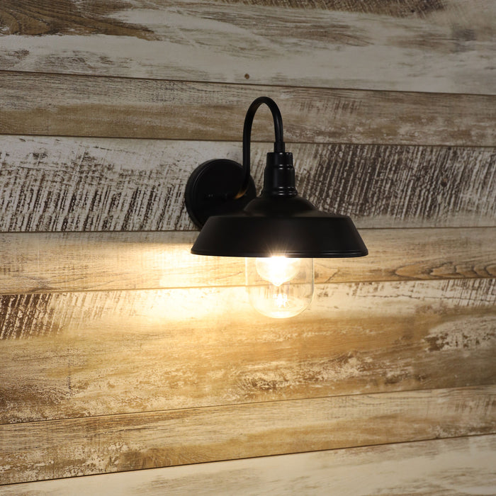 Hudson Black Wall Light