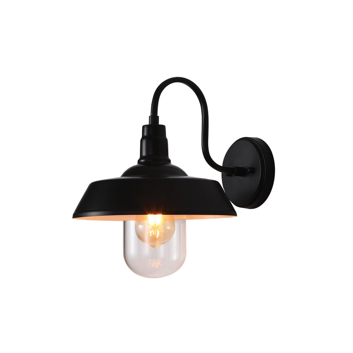 Hudson Black Wall Light