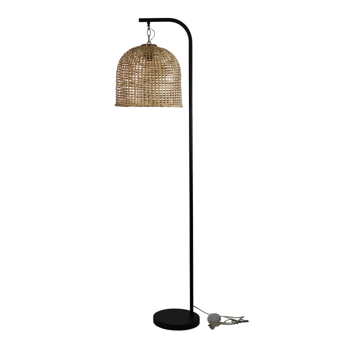 Jess Black With Batur Shade Floor Lamp