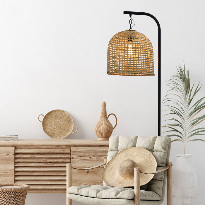 Jess Black With Batur Shade Floor Lamp