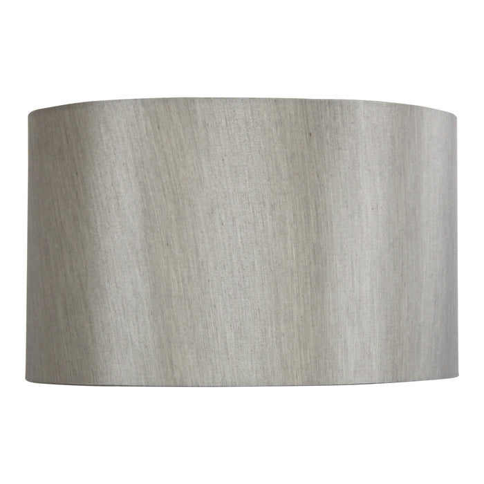 50Cm Drum Satin Silver Shade Floor Lamp