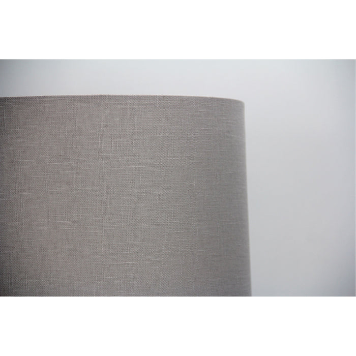 30Cm Drum Putty Burlap Shade Table Lamp