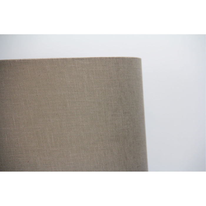 40Cm Drum Coffee Burlap Shade Floor Lamp