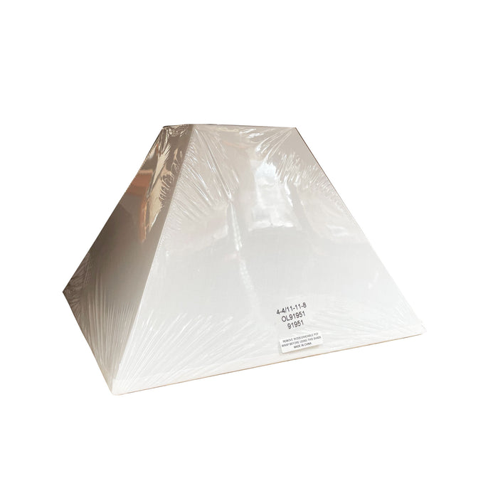 28Cm Square Shade White Table Lamp