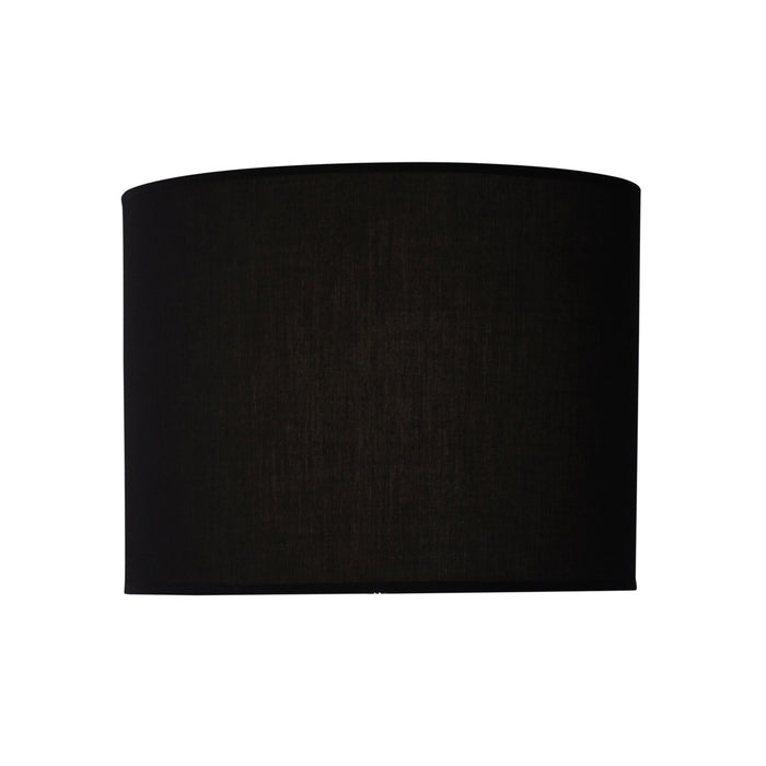 40Cm Drum Shade Black Floor Lamp