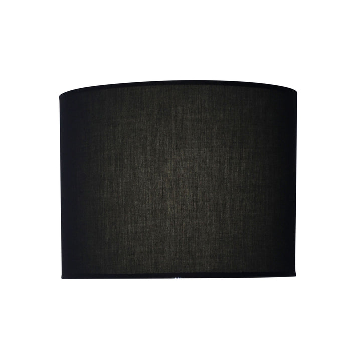 40Cm Drum Shade Black Floor Lamp