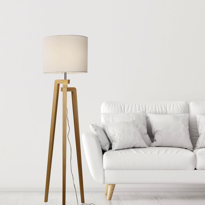 Lund Complete Floor Lamp White