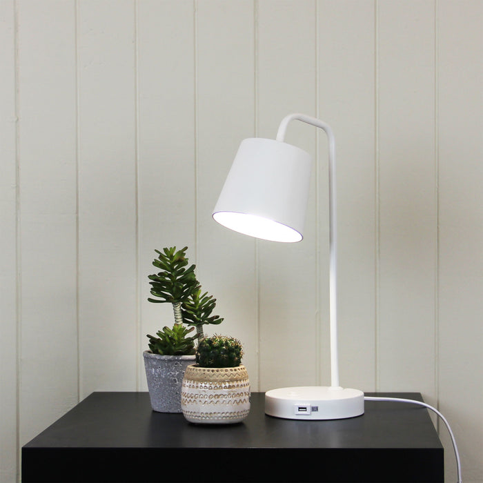 Henk White Desk Lamp