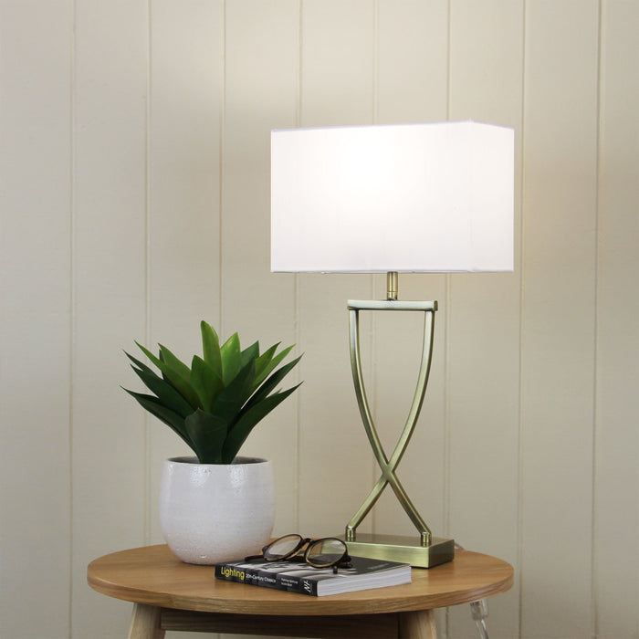 Chi Antique Brass Lamp