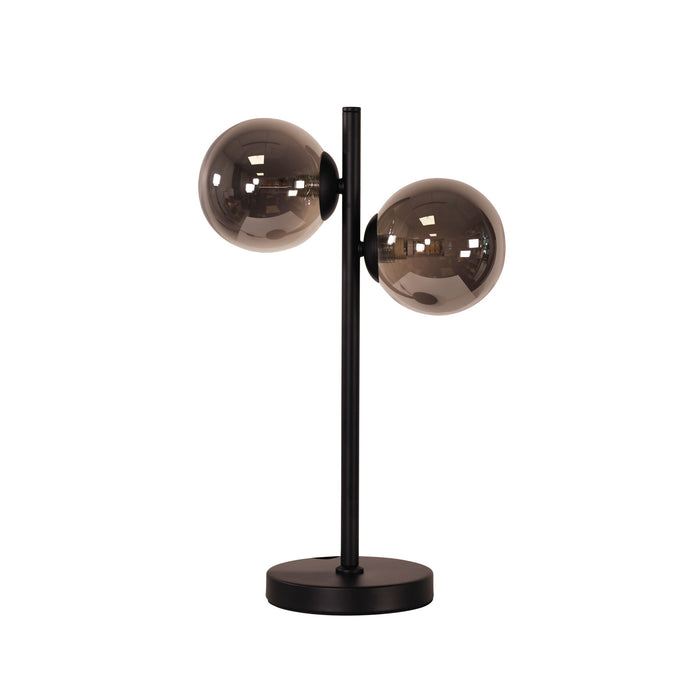 Valcross 2Lt Black Table Lamp