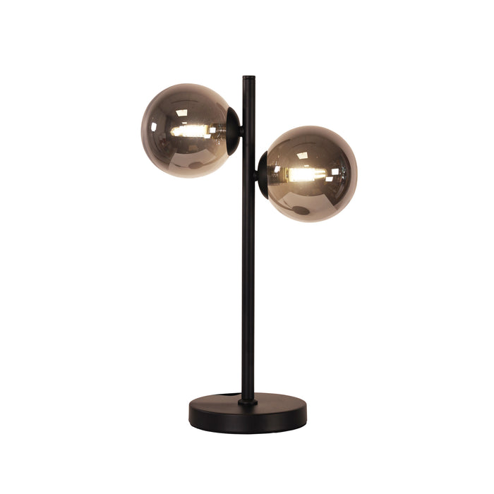 Valcross 2Lt Black Table Lamp