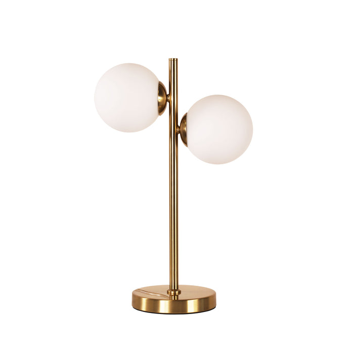 Valcross 2Lt Satin Brass Table Lamp
