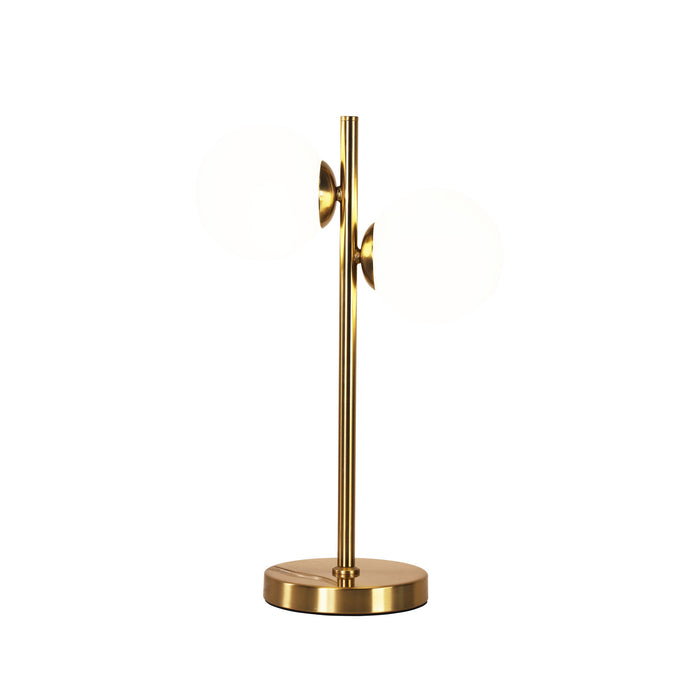 Valcross 2Lt Satin Brass Table Lamp