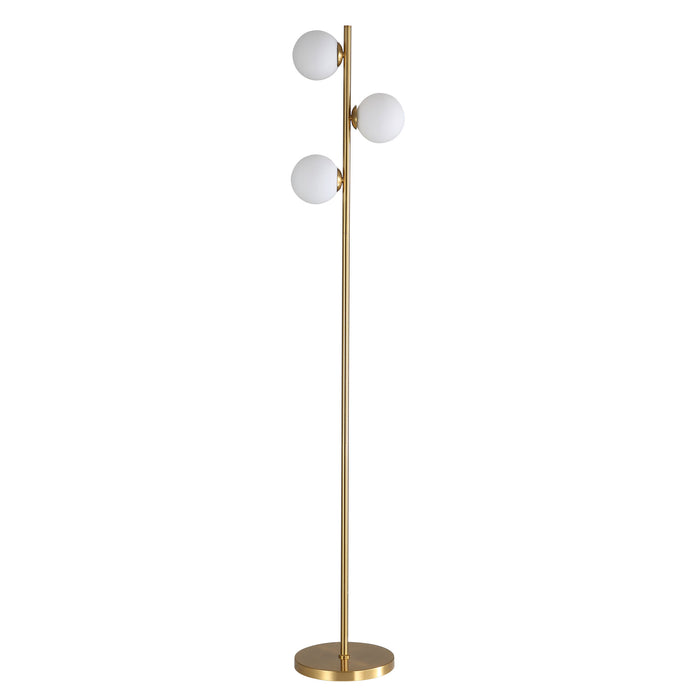 Valcross 3Lt Satin Brass Floor Lamp