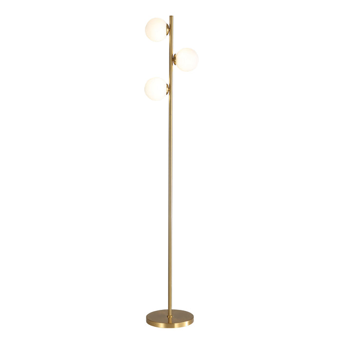 Valcross 3Lt Satin Brass Floor Lamp