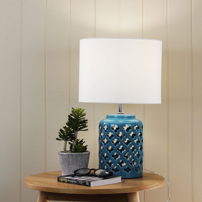 Casbah Teal Table Lamp