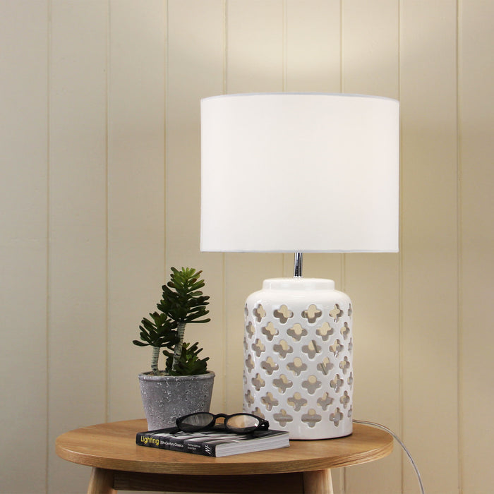 Casbah White Table Lamp