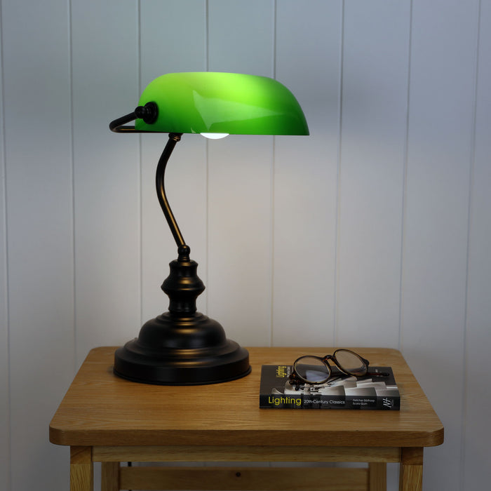 Bankers Switched Black Lamp