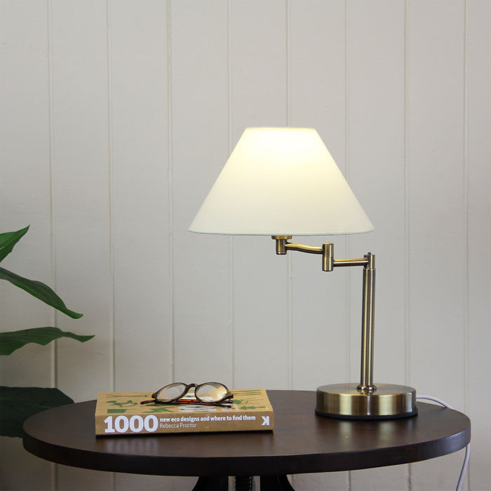 Zoe Antique Brass Lamp