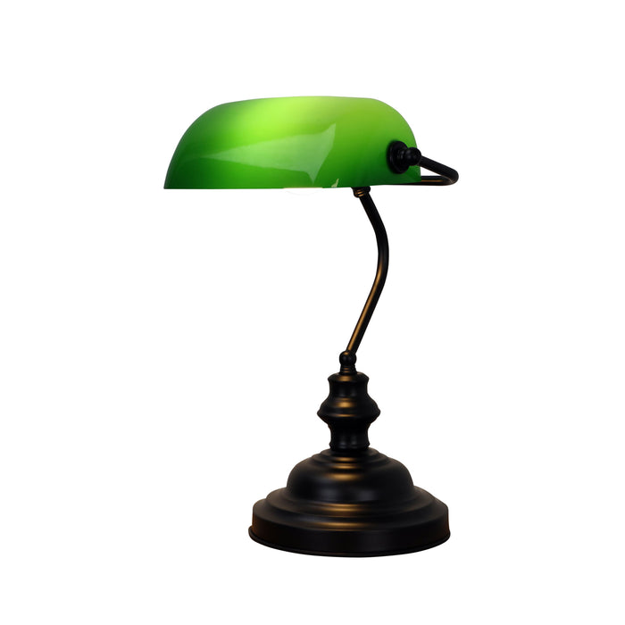 Bankers Touch Black Lamp