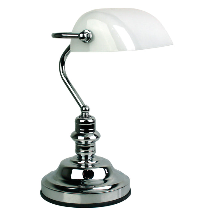 Bankers Touch Chrome Lamp